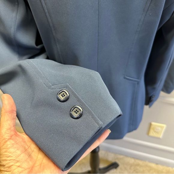 Larry Levine Aqua Blue Pant Suit 14 Orig Owner - Picture 7 of 12